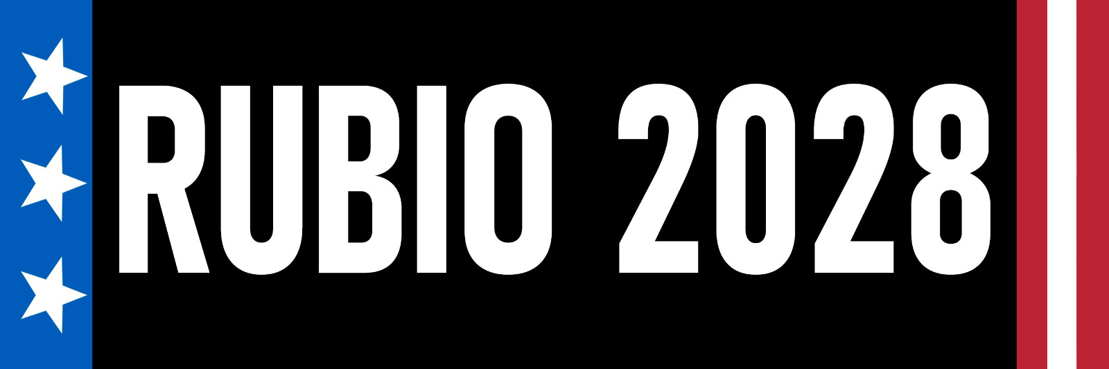 Rubio 2028 Sticker 3×9″ Marco Rubio President Bumper Stickers