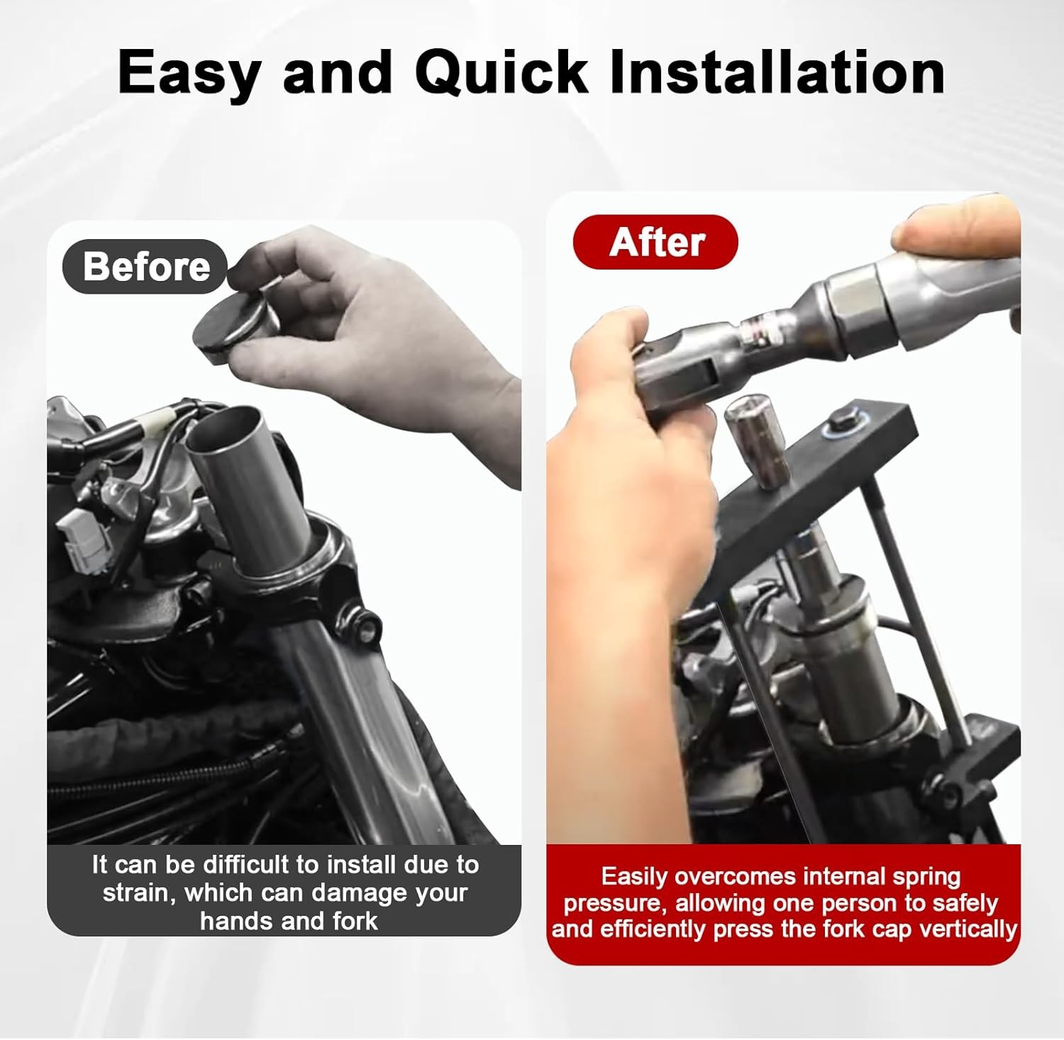 49mm Fork Cap Installation Tool Compatible with Harley Davidson Touring FLH/FLT