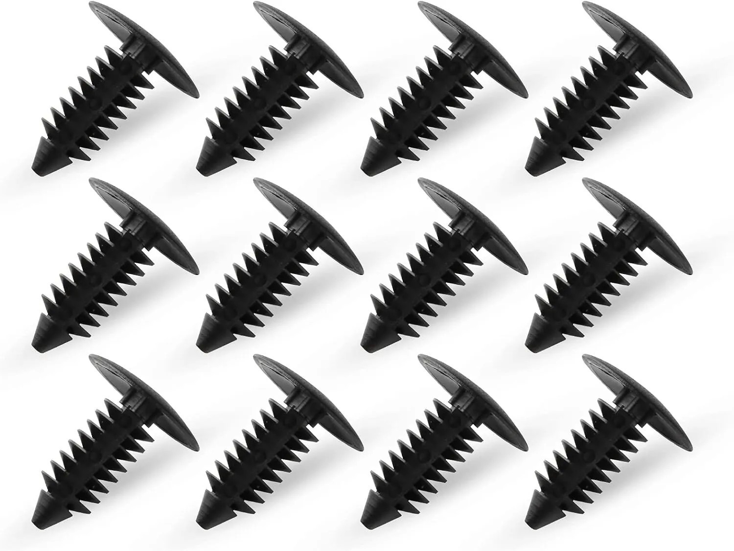 100X 1/4″ Hole Fastener Clips Auto Car Plastic Rivets Retainer Fender Push Pin