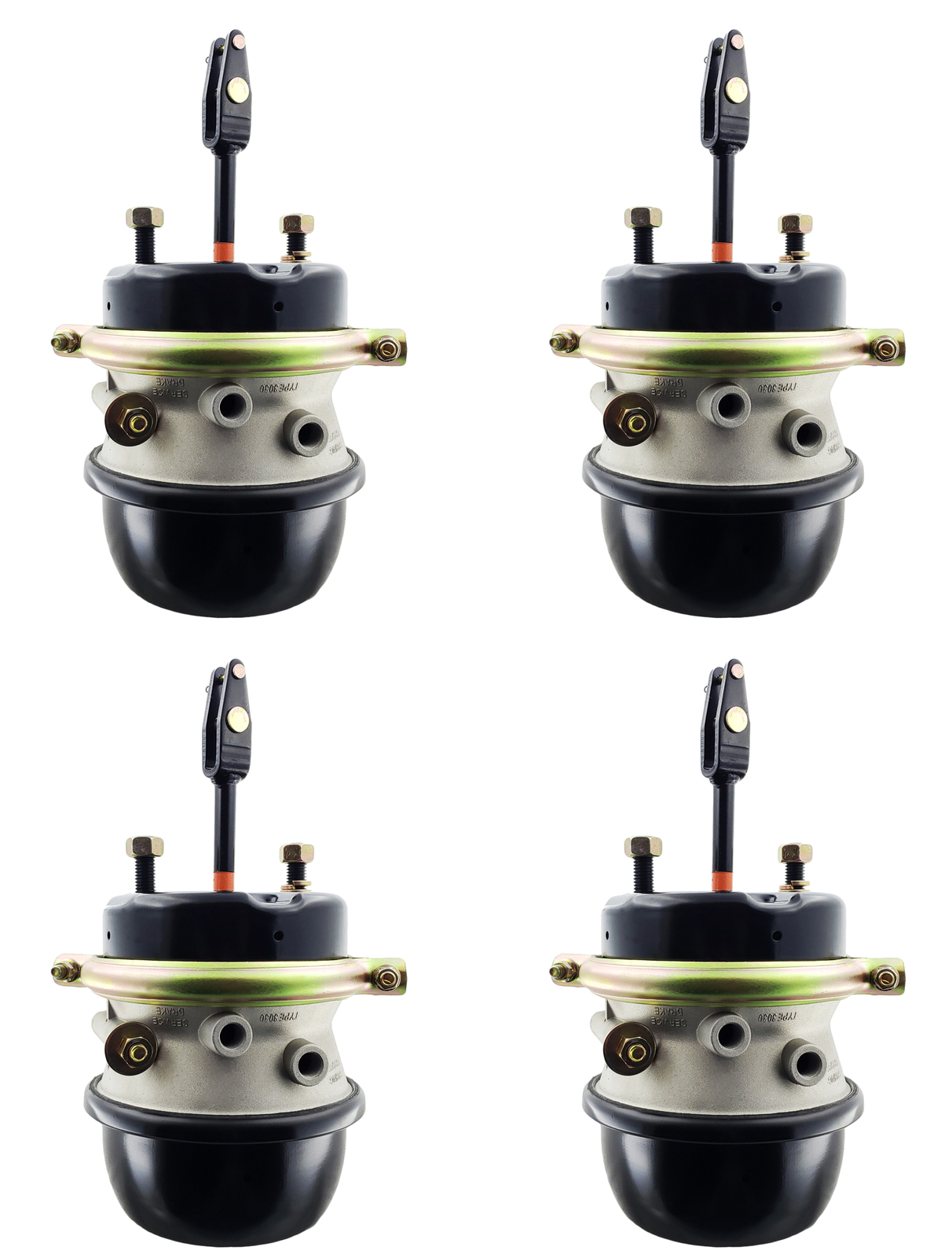 4x Air Brake Chamber Sealed 2.5″ 64mm Type 3030 Welded Clevis Replaces GC3030CW