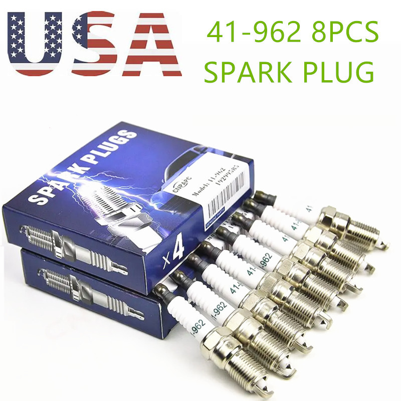 8PCS OEM GMC Platinum Spark Plugs 41-962 BUICK Sierra Chevy Silverado 19299585