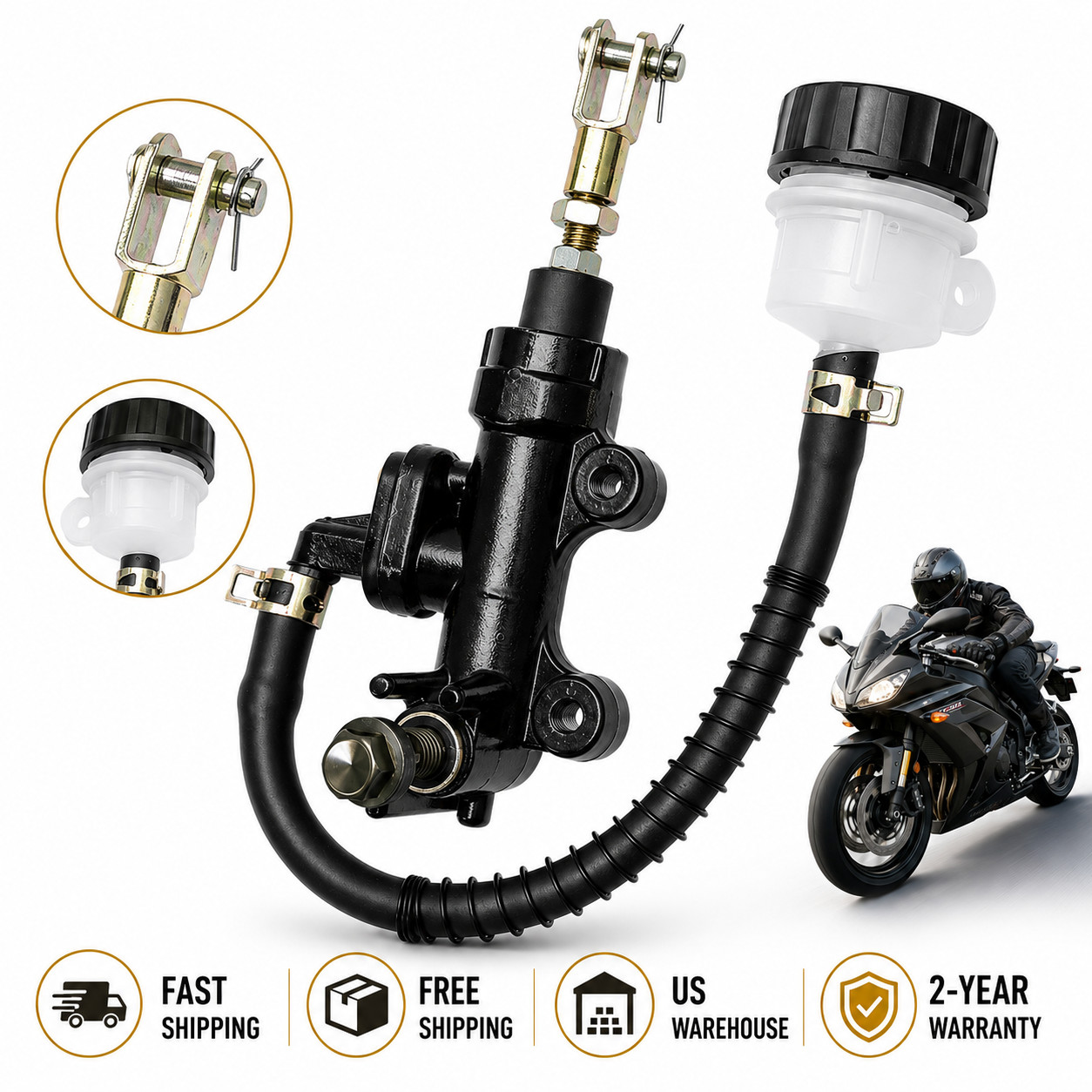 Suzuki GSXR Hayabusa SV RF Bandit Rear Brake Master Cylinder Pump