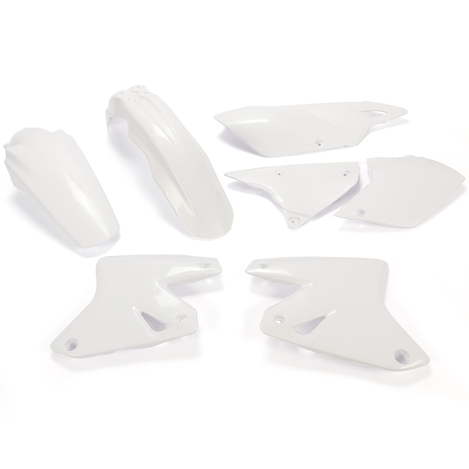 Polypropylene Kit Fits All years Suzuki DRZ 400 E ES White Shrouds Fenders