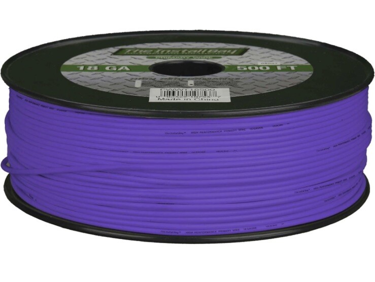The InstallBay PWPL16500 Primary Wire 16 Gauge, 500 Ft., Purple BrokenSpindle