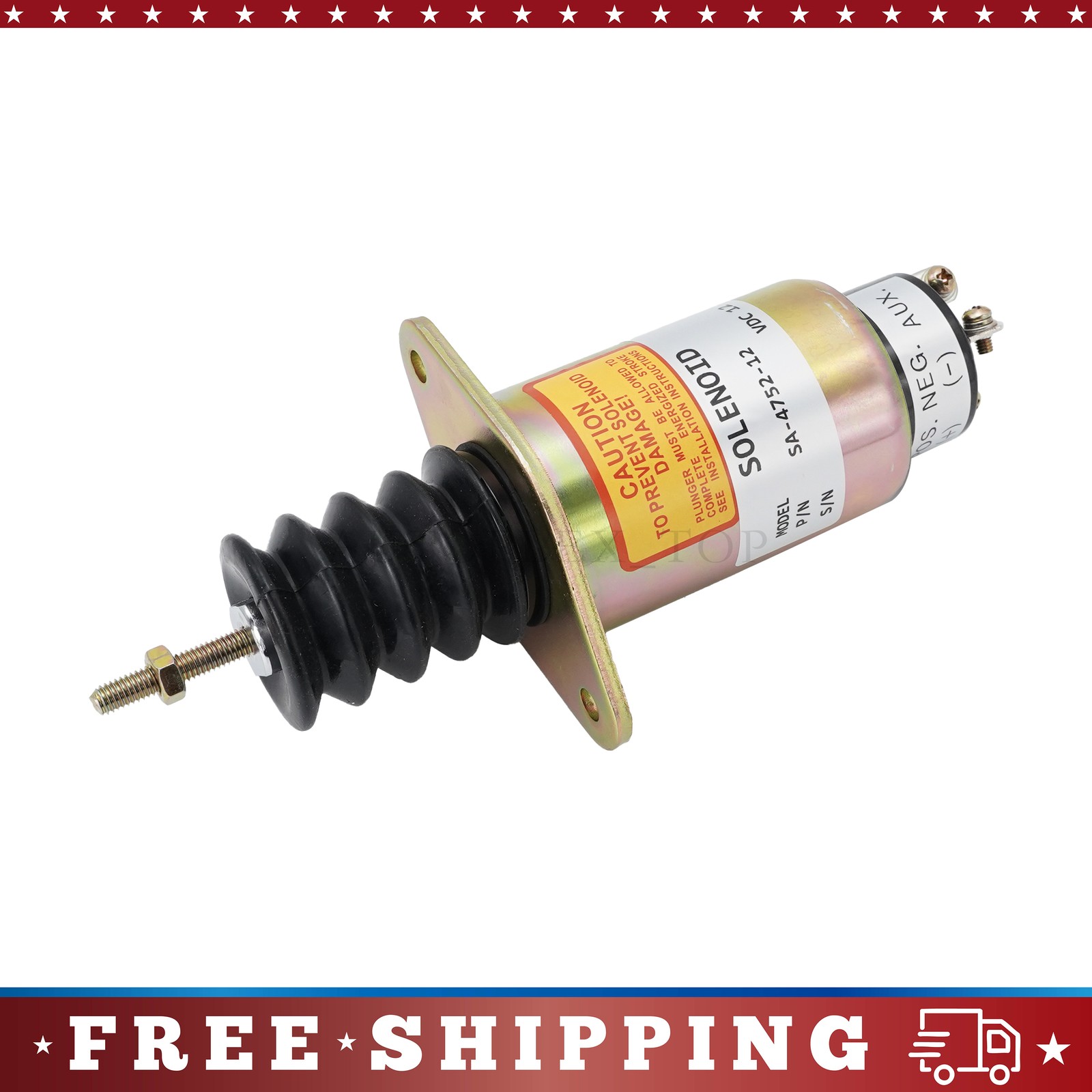 NEW 12S7U1B2A SA-4752-12 12V 3-Terminal Fuel Shutdown Solenoid Fit Woodward 2003