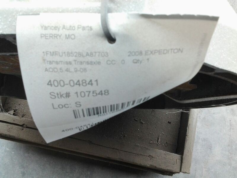 2008 Ford Expedition AUTOMATIC TRANSMISSION 6 Speed Overdrive 4×4 From 12/04/07
