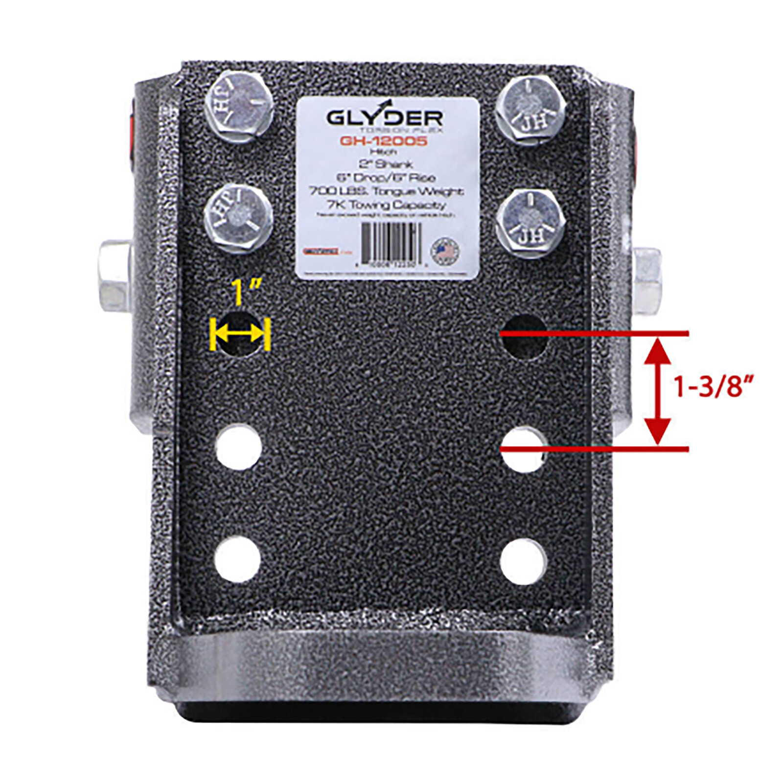 Gen-Y Hitch Glyder Torsion Flex Ball Mount Bolt-On 2″ Shank Receiver 6″ Drop 7K