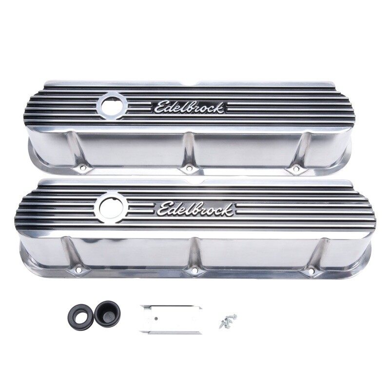 Edelbrock Valve Cover Elite II Series for Ford 289-302-351W CI V8 Tall Polished