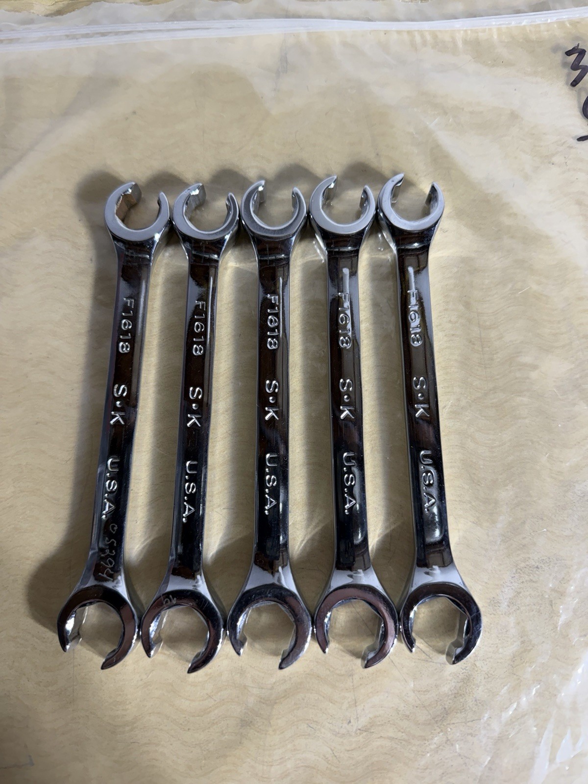 5 pieces – SK Wrench Lot 1/2 9/16 F1618 USA Flare Nut