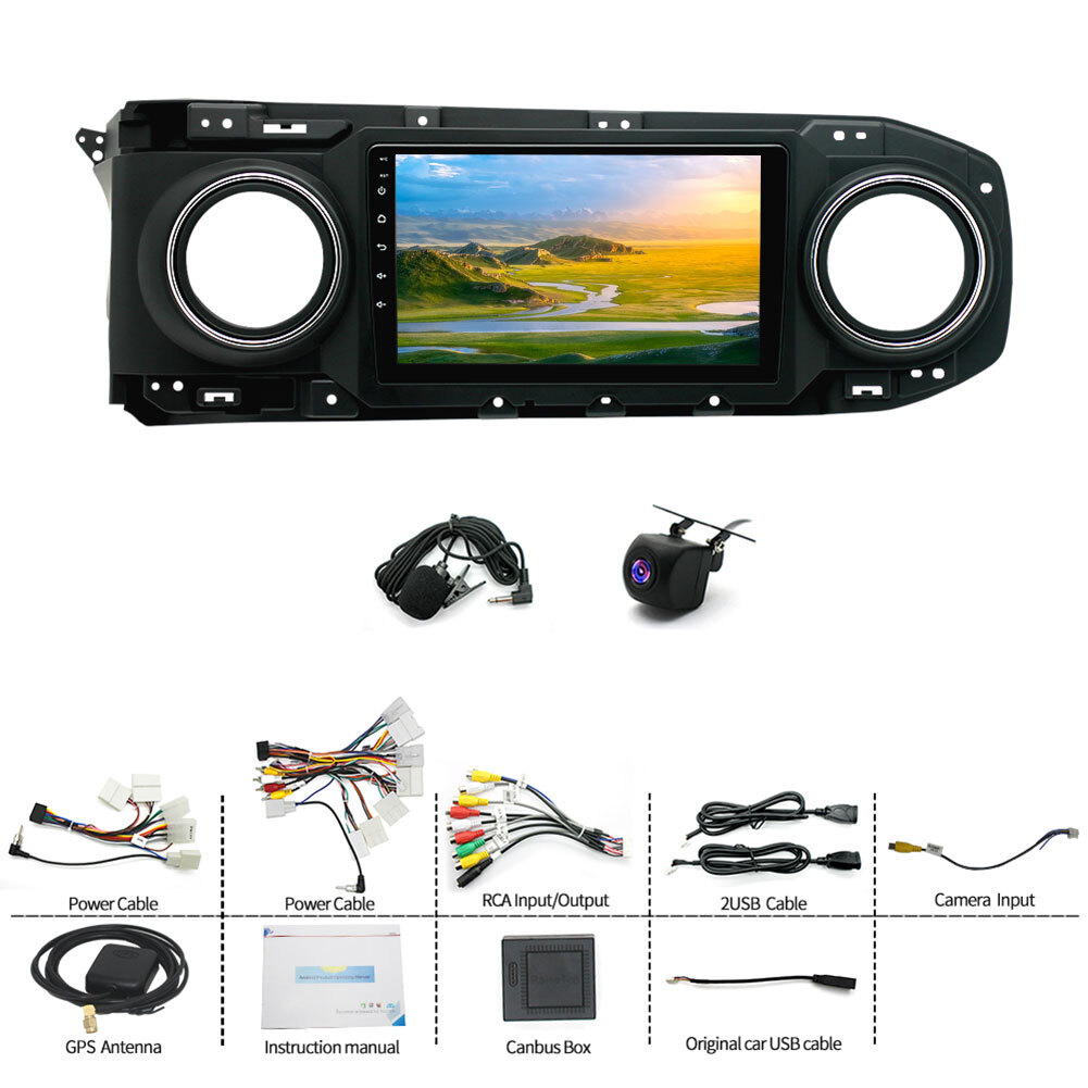 Android 15 CarPlay Car Radio Stereo Head Unit GPS BT For Toyota Tacoma 2016-2021