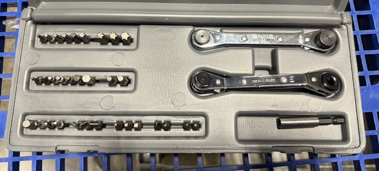 Lang Tools 35pc Ratcheting Screwdriver Bit Wrench Set 5457 USA NEW