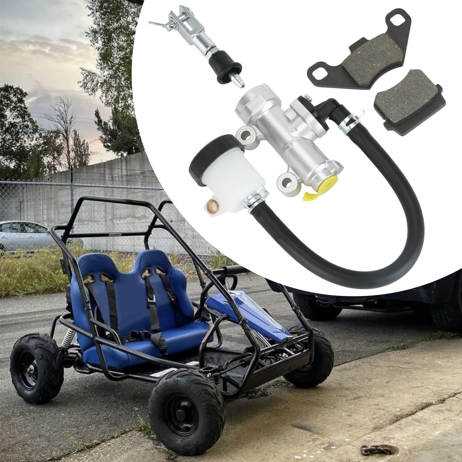 Brake Master Cylinder & Caliper Kit for 196cc Go Kart | KT196 Go Cart Parts