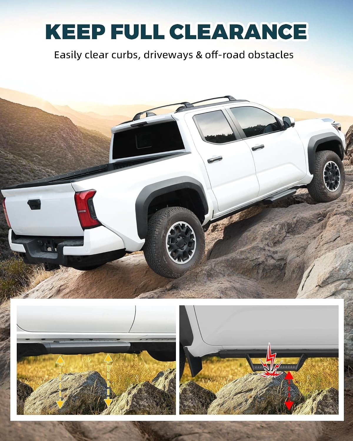 Versatile EZ Side Steps for Crew/Extended Cabs – Quick Install, 350lbs Capacity