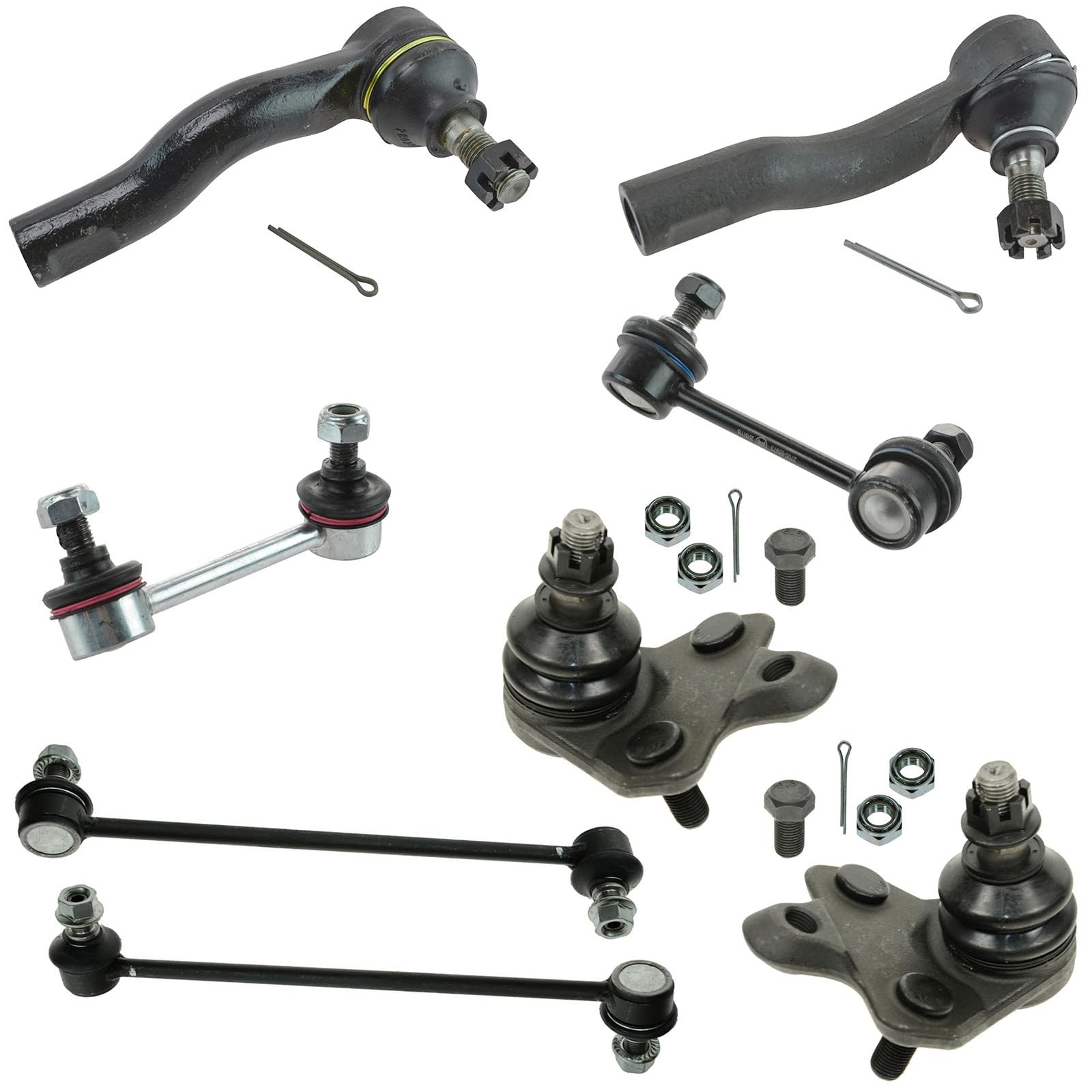 TRQ Front and Rear Steering & Suspension Kit Ball Joint Sway Bar Stabilizer
