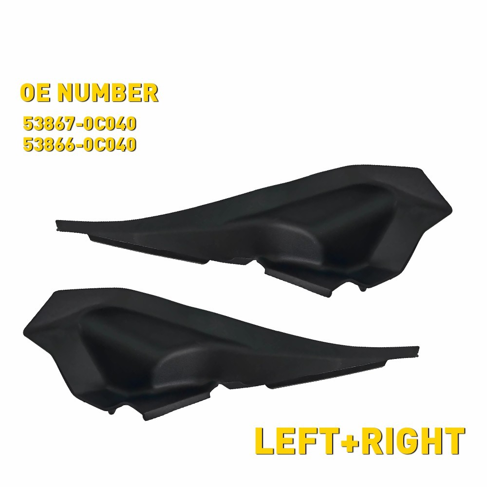 Wiper Cowl Trim Cover Panel Side Fender Hood End Caps For 14-21 Toyota Tundra H