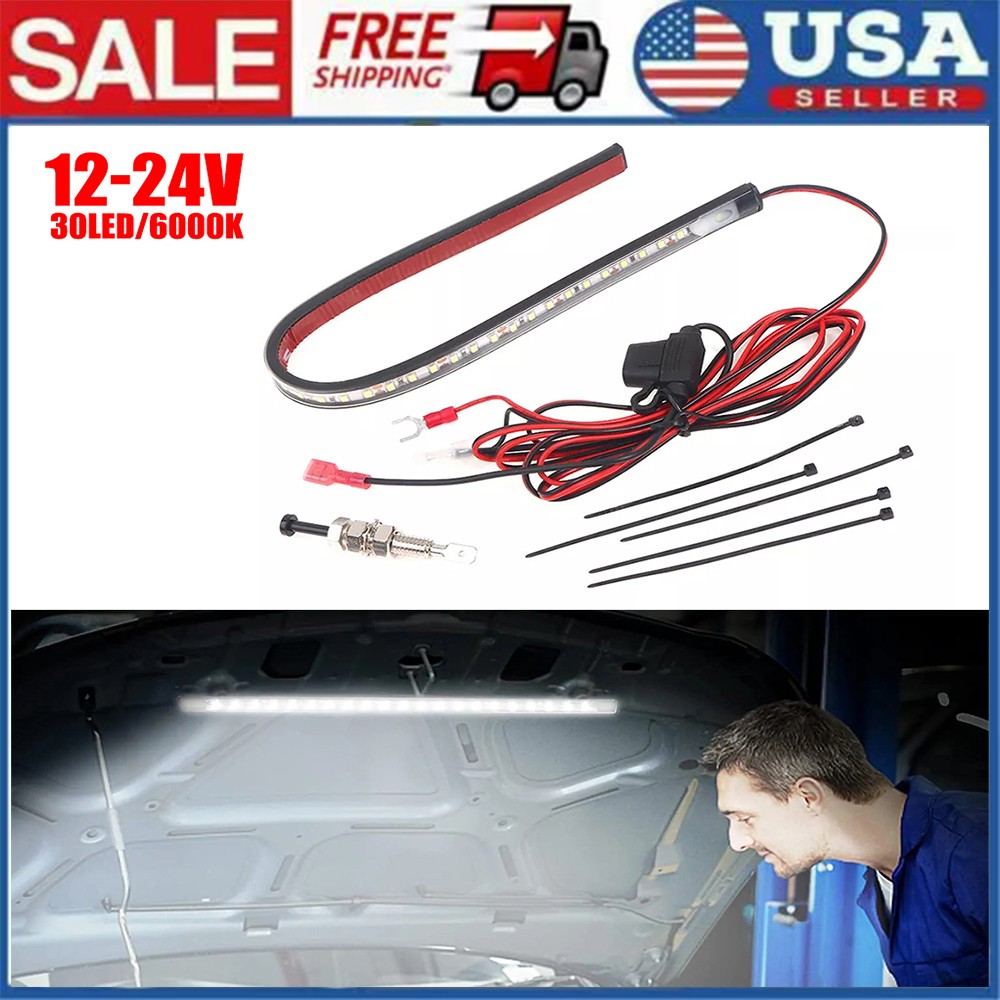Universal LED Car Repair Truck Under Hood Engine Light Strip Kit For Any Vehicle