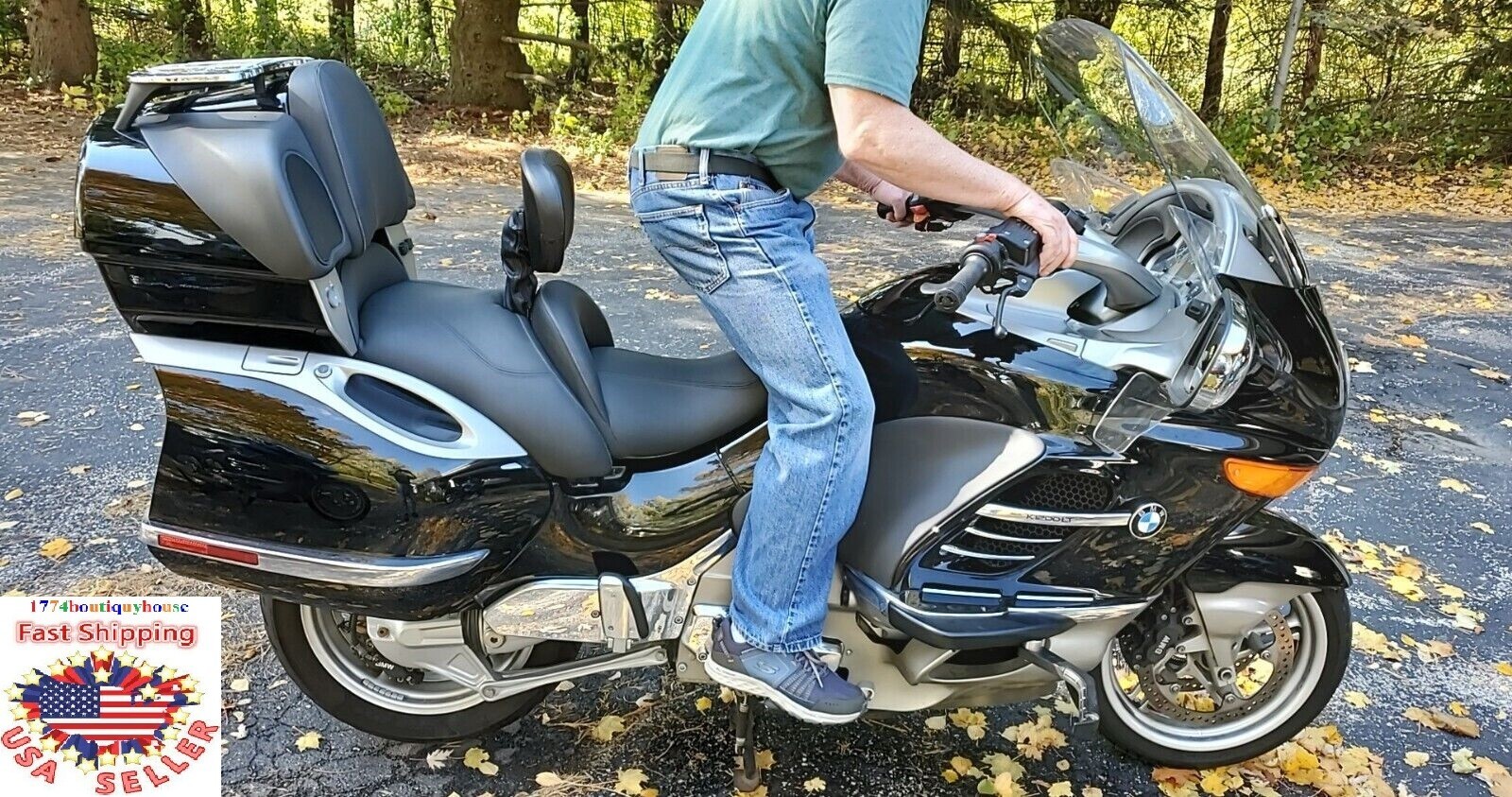 NEW Adjustable Height Folding UP DOWN Driver Rider Backrest 4 BMW K1200LT K1200