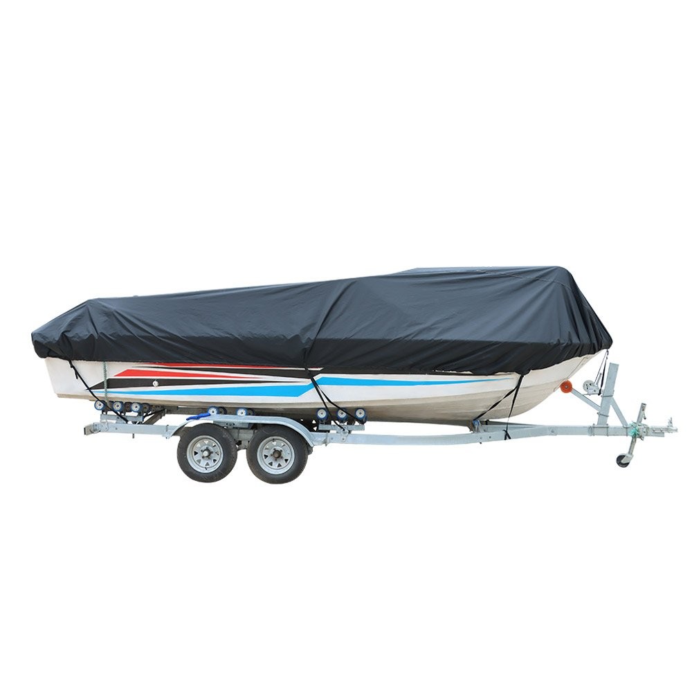 Boat Cover V-Hull Runabouts Waterproof Heavy Duty 11-13ft 420D Black New