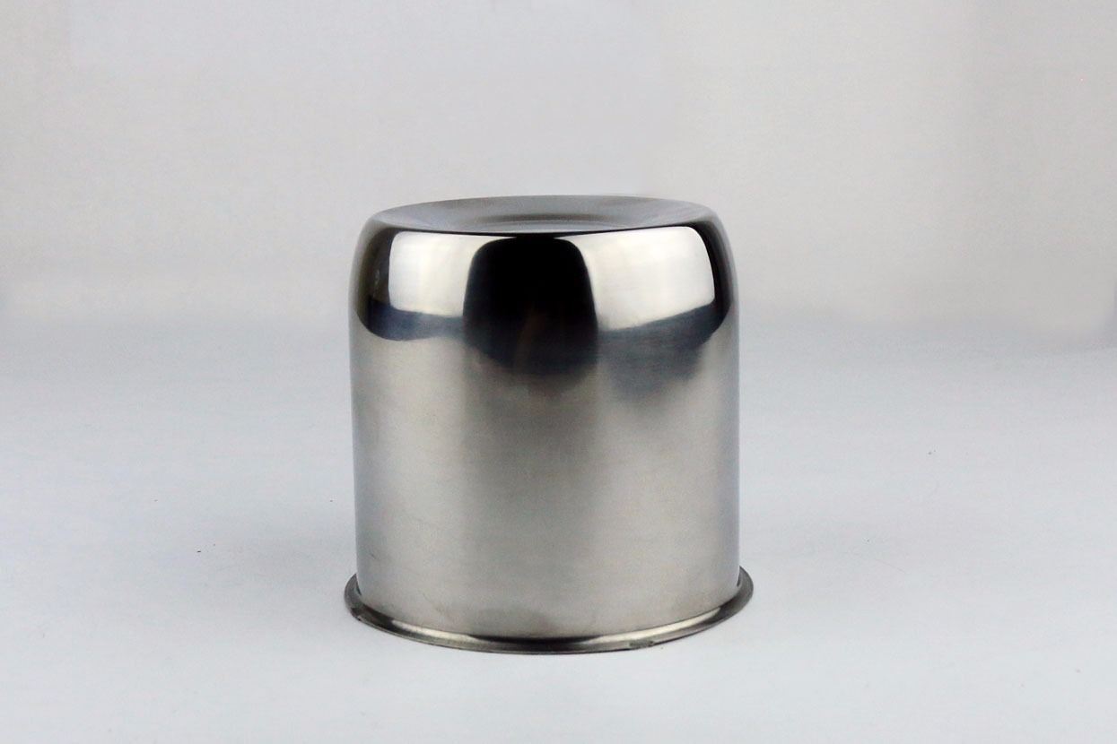 4 Chrome Stainless Steel Push Through Center Caps For 4.25″ Trailer Rims Bore