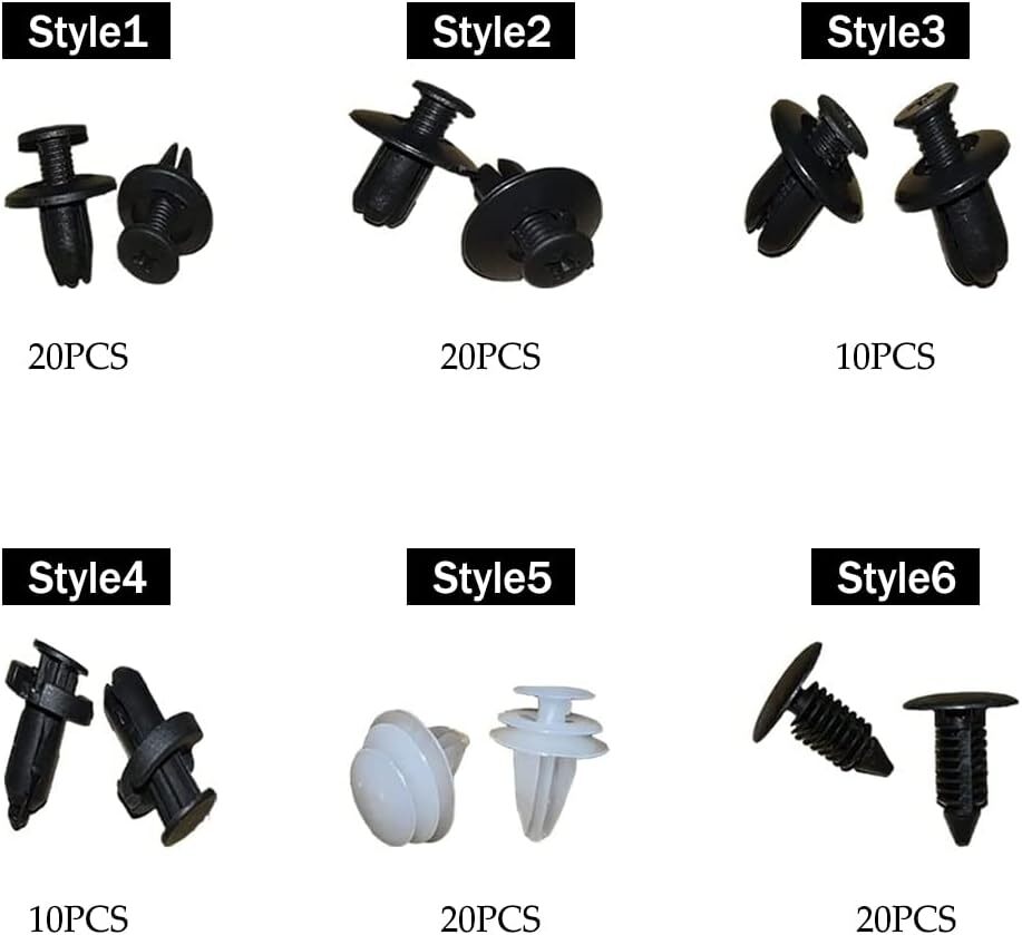 For Honda CAR 100x Box Set Bumper Fender Liner Push Type Retainer Clips Fastener