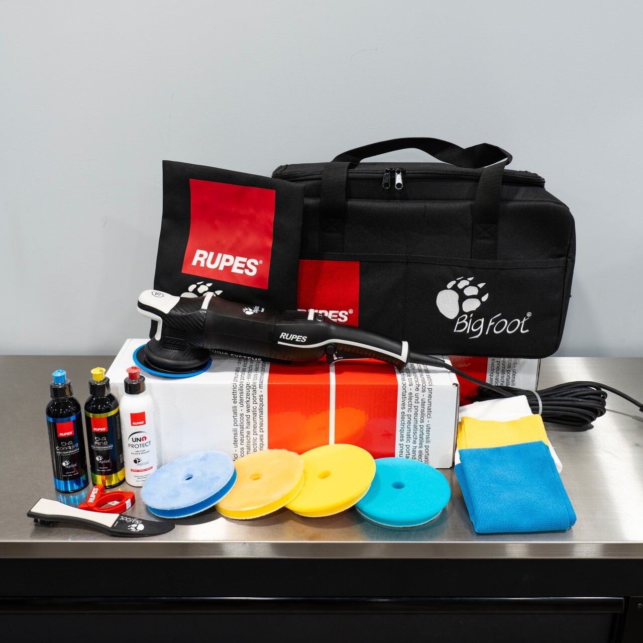 Rupes LHR15 Mark V Polisher Complete Kit | 5″ 15MM Bigfoot Mark 5 Combo