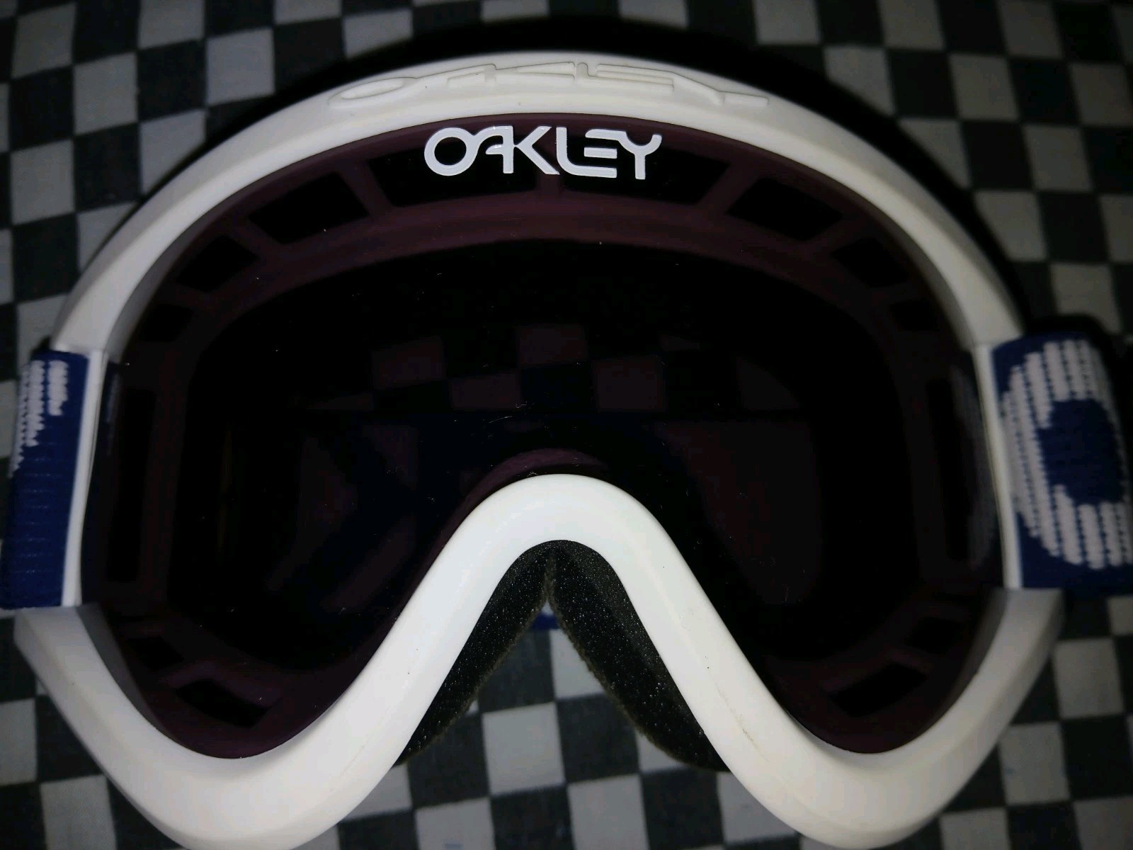 Vintage Oakley goggles White / Blue guard mx,ama, , helmet, visor
