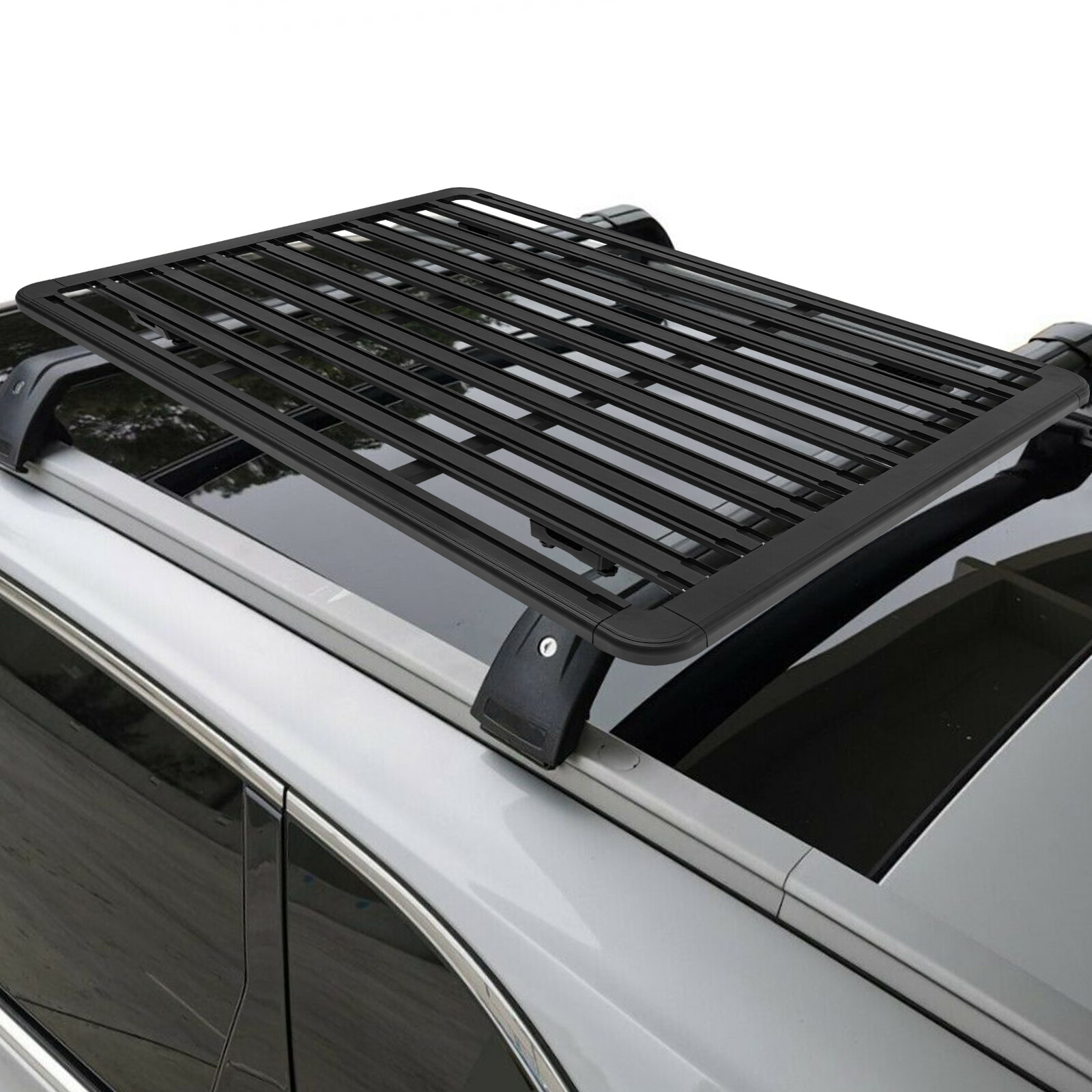 63″ x 47.2″ Aluminum Platform Flat Roof Rack Universal Cargo Carrier 440lbs Load