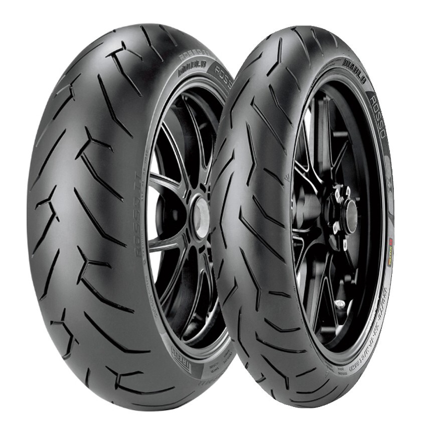 Pirelli Diablo Rosso II 120/70ZR17 190/55ZR17 Tire Set Front Rear Motorcycle 2