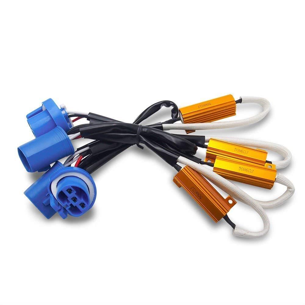 9004 HB1 Load Resistor Kit HID Relay Harness LED Anti Flicker Error Free Decoder