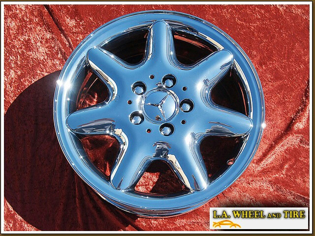 EXCHANGE SET OF 4 CHROME 16″ MERCEDES BENZ C240 C320 OEM WHEELS RIMS 65211