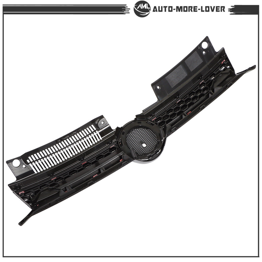 Front Upper Grille Black/Red Trim For 2010-2014 Vw Mk6 Golf/gti/jetta Sportwagen