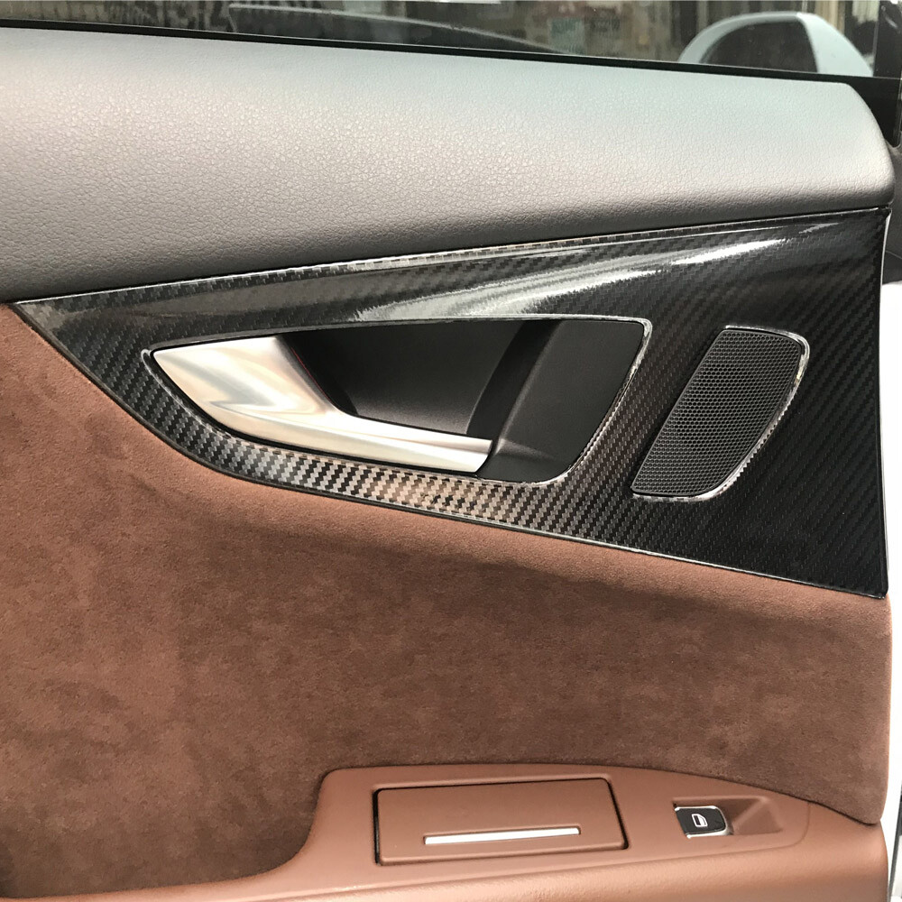 For Audi A7 2011-2018 4GB 5D Carbon Fiber black Pattern Interior DIY Trim Decals