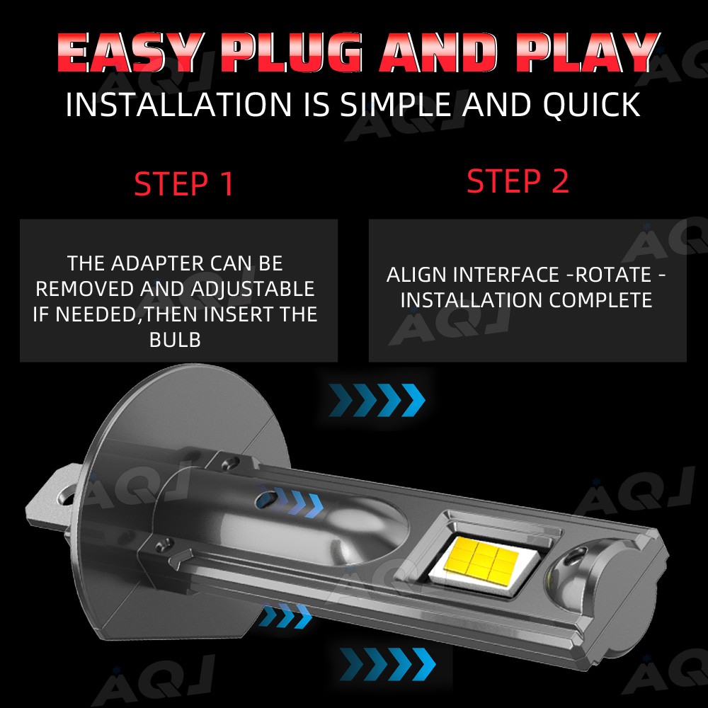 H1 H1 LED Headlight Super Bright Bulbs Kit 8000K White 330000LM High/Low Beam
