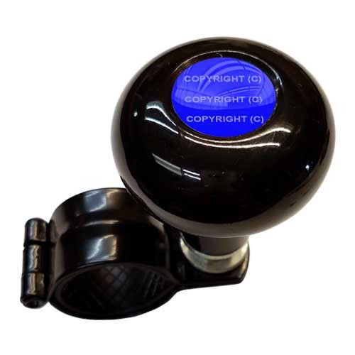 Black Steering Wheel Suicide Spinner Handle Knob Truck Car – GLOSS BLUE DOT TOP