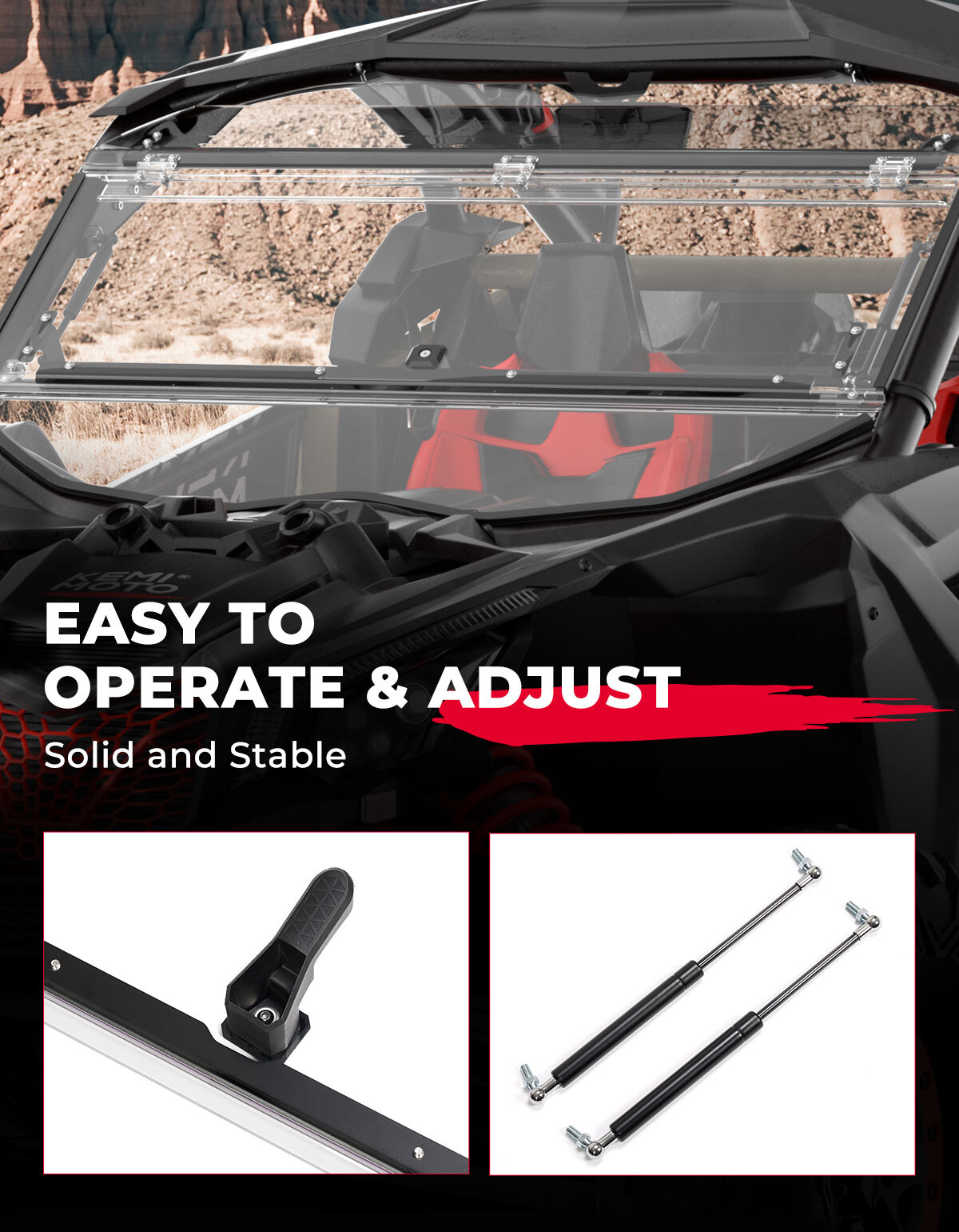 Front Flip Windshield Scratch Resistant For Can-Am Maverick X3 max turbo 2017-25