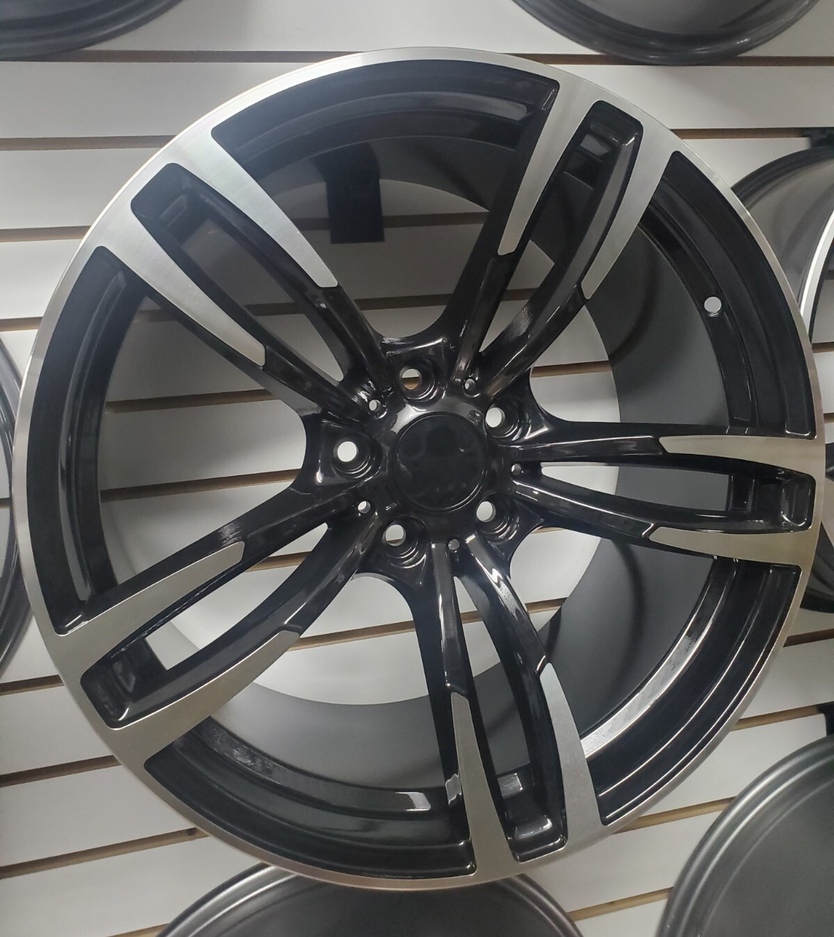 17″ BLACK MACHINED SPLIT SPOKE WHEELS RIMS M STYLE 5×120 18×8 ET35 FIT BMW 328i