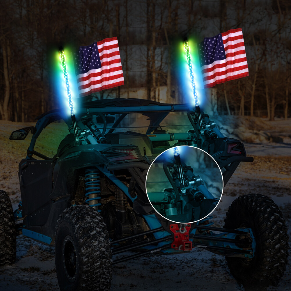 UTV Pro-Fit Cage Whip Light Flag Pole Mount Bracket For Ranger Can Am Defender