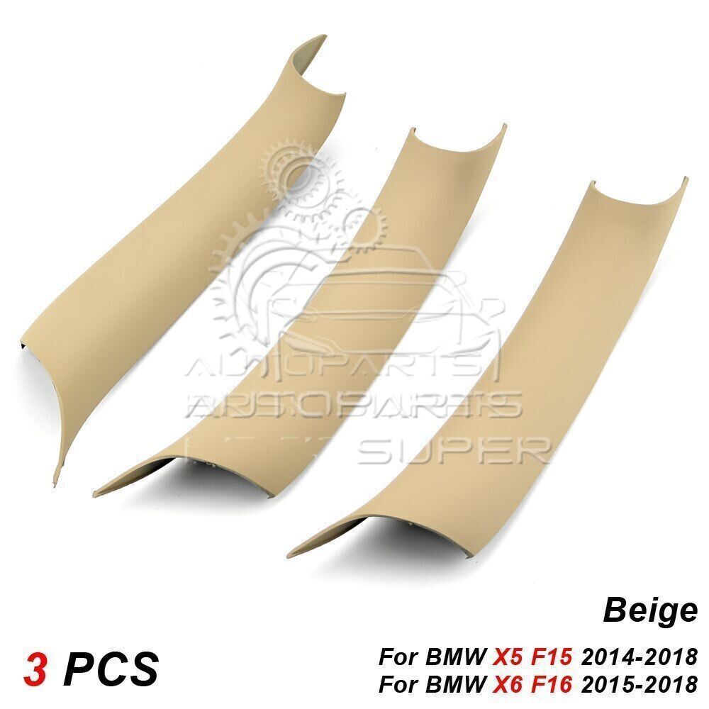3Pcs for BMW X5 F15 X6 F16 2014~2018 Interior Door Handle Pull Trim Cover
