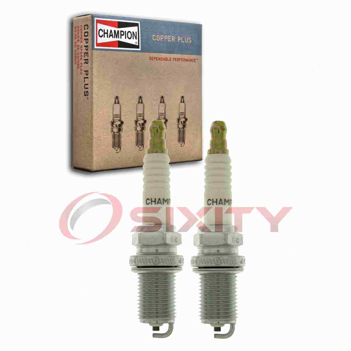 2 pc Champion Copper Plus 980 Spark Plugs for XC92YC 7938 6719 1172 Ignition av