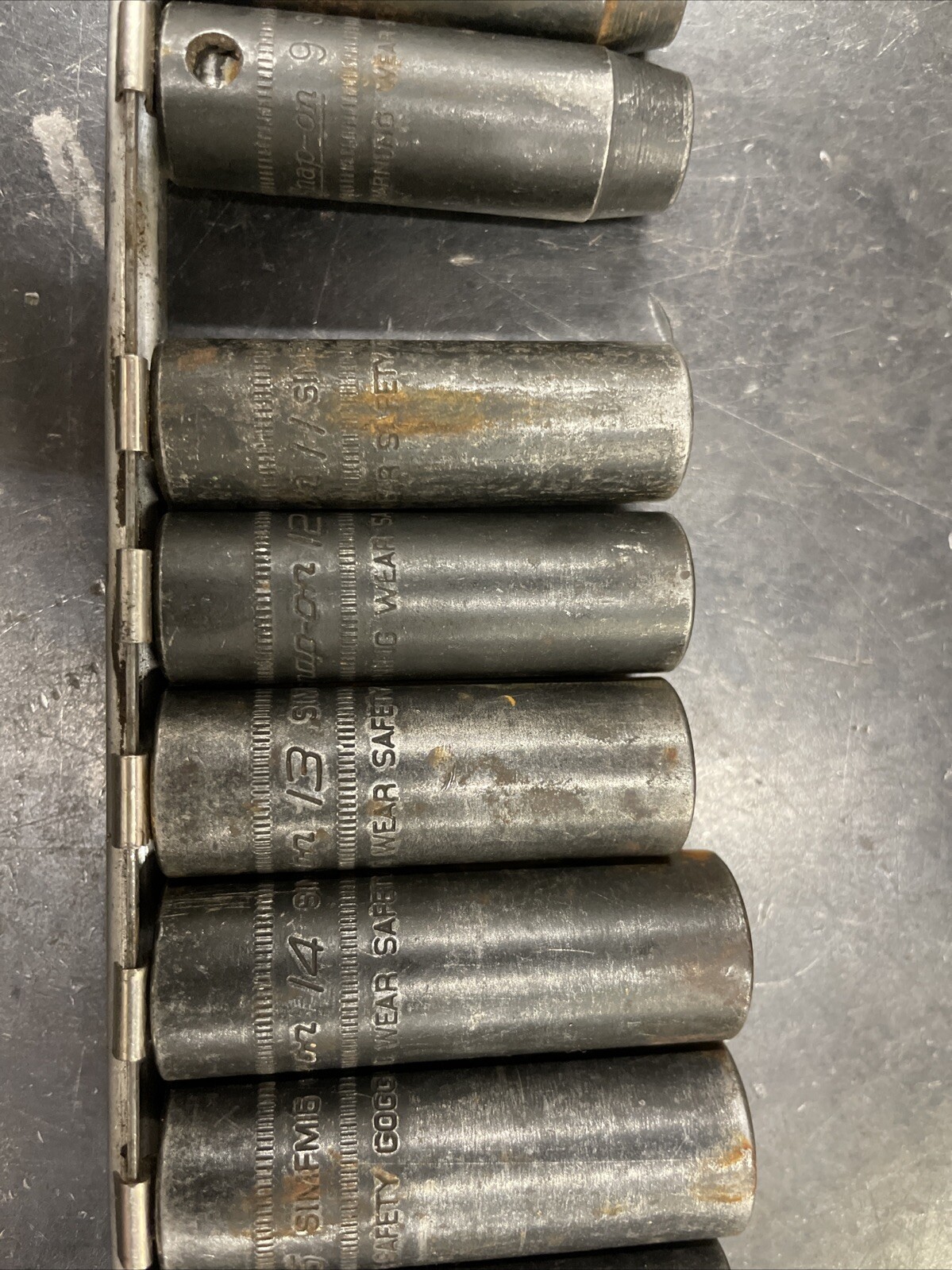 Snap On 11pc 3/8″ Metric 6 pt Deep Impact Socket Set 8 9 11-16 18 19 24 Made USA