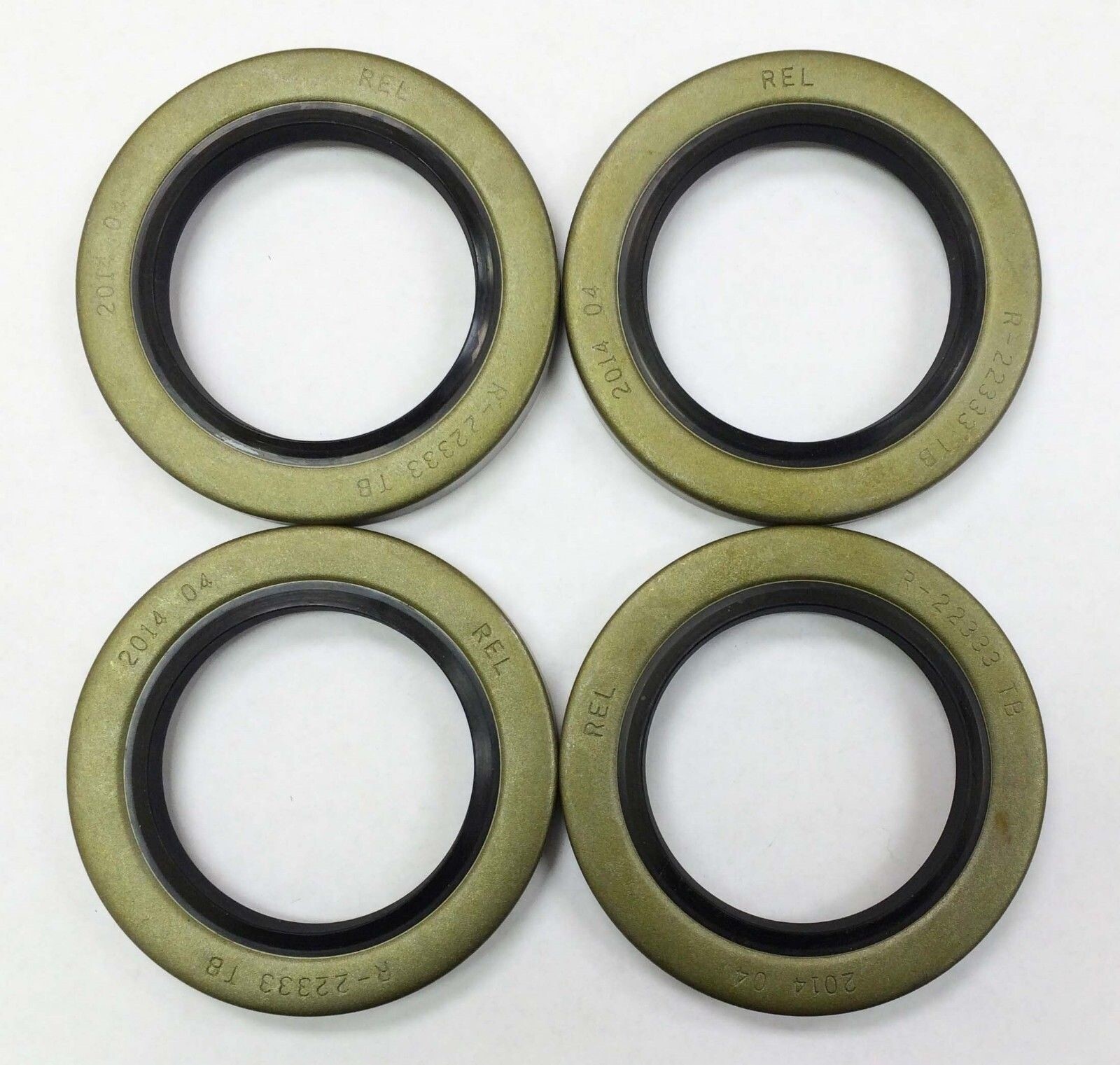Set of 4 Trailer Hub Grease Seals E-Z Lube 5200-7000lbs Axle 2.25 x 3.371 -22029