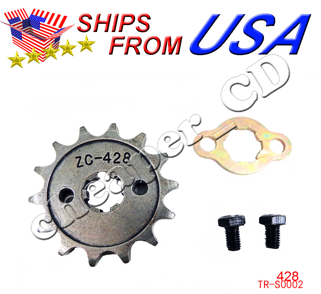 14T 428 Front Chain Sprocket ATV Pit Dirt Bike Quad 17mm 50cc 110cc 125cc