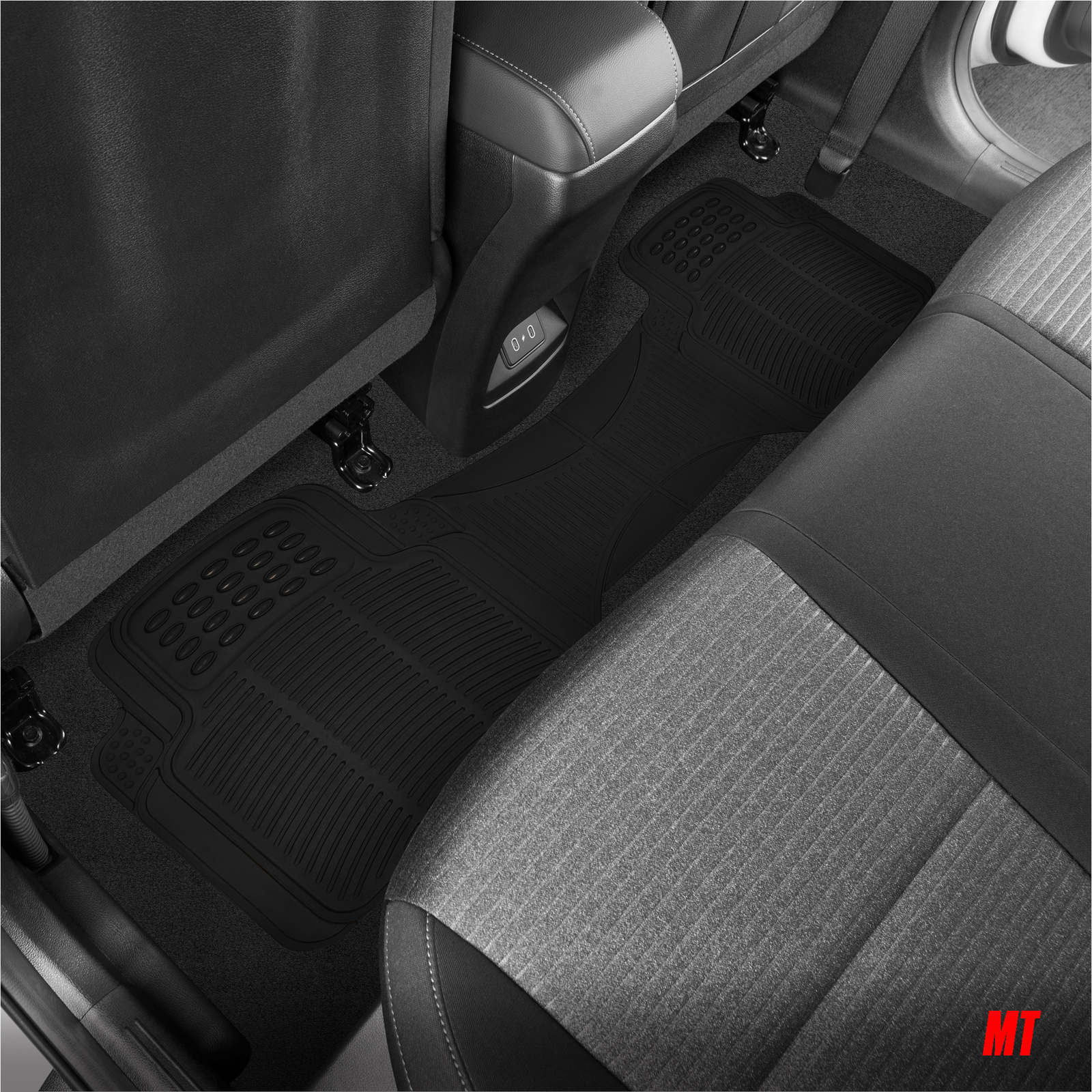 BDK Heavy Duty Liners – All Weather Rubber Car Floor Mats & Cargo Liner – Black