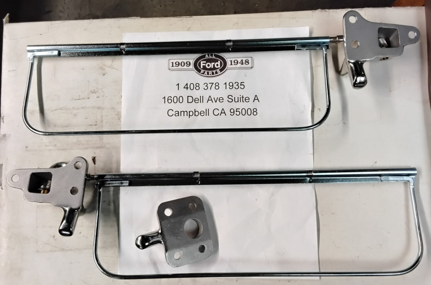 Sun Visor and Header Bracket Kit 1940 Ford Car Convertible 01A-6604145-K free s