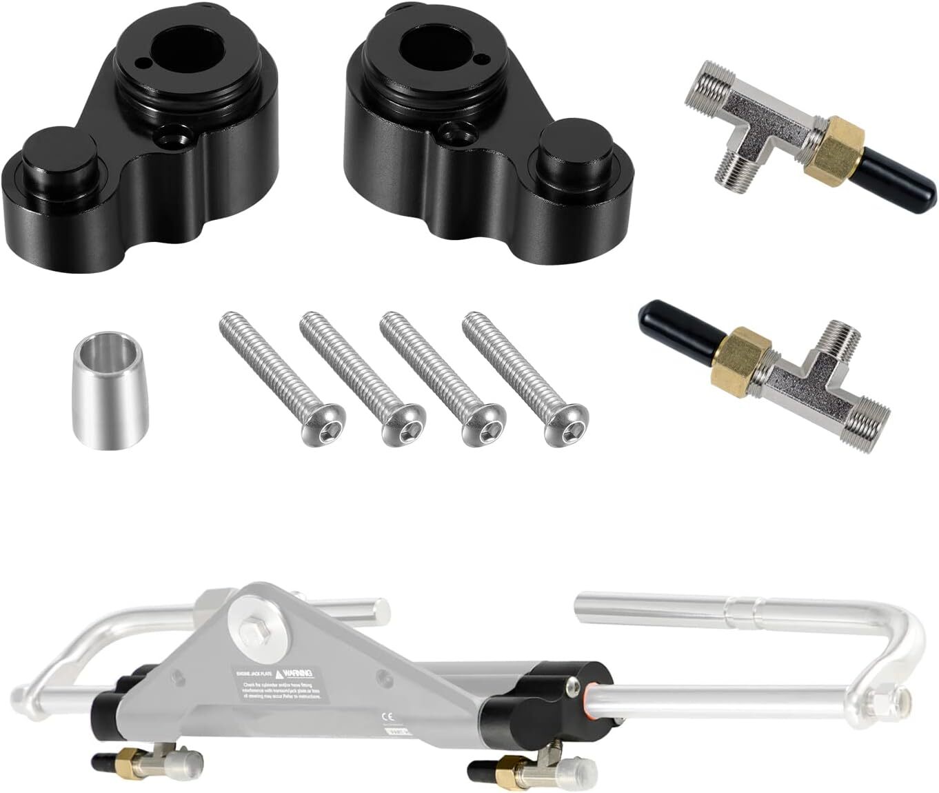 HP4600 Cylinder Gland Kit & HF4202 Bleeder Tee Kit for Baystar Hydraulic HC4645H