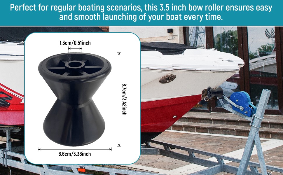 Bow Roller 3.5 inch Stable Performance Supplies Professional Replace Parts Black