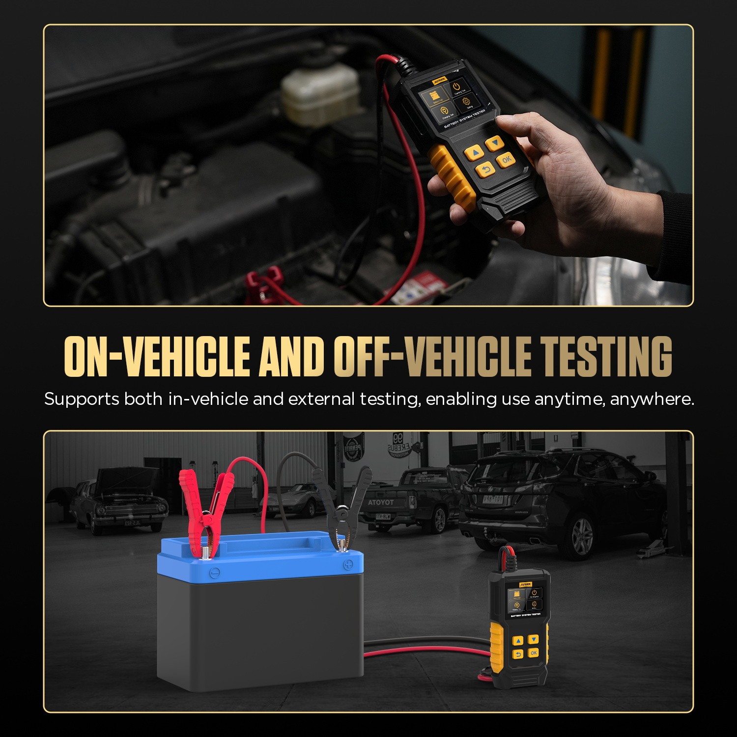 12V 24V Car Battery Tester Truck Battery Analyzer Cranking Charging Voltage Test