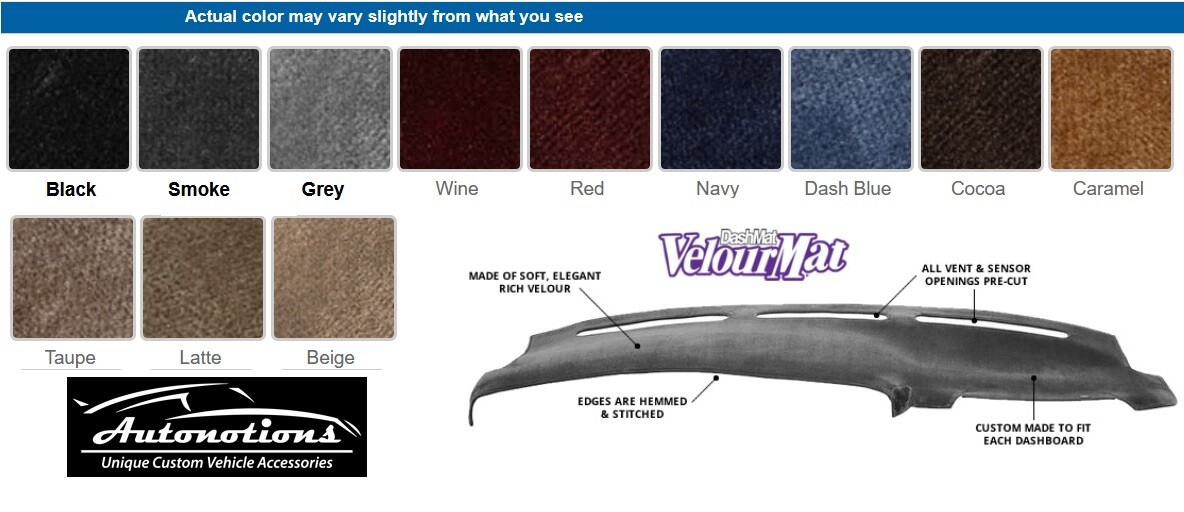 Velour Dash Cover for Audi Vehicles Custom Fit VelourMat DashMat Cap CoverCraft