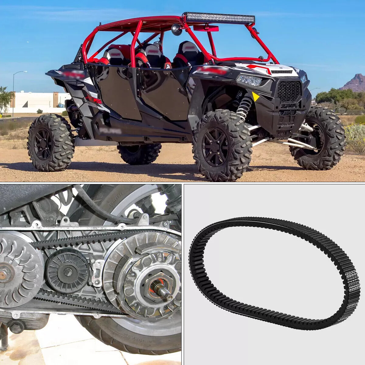 SuperATV Heavy Duty CVT Drive Belt for Polaris RZR XP 1000 / 900 – OEM # 3211180