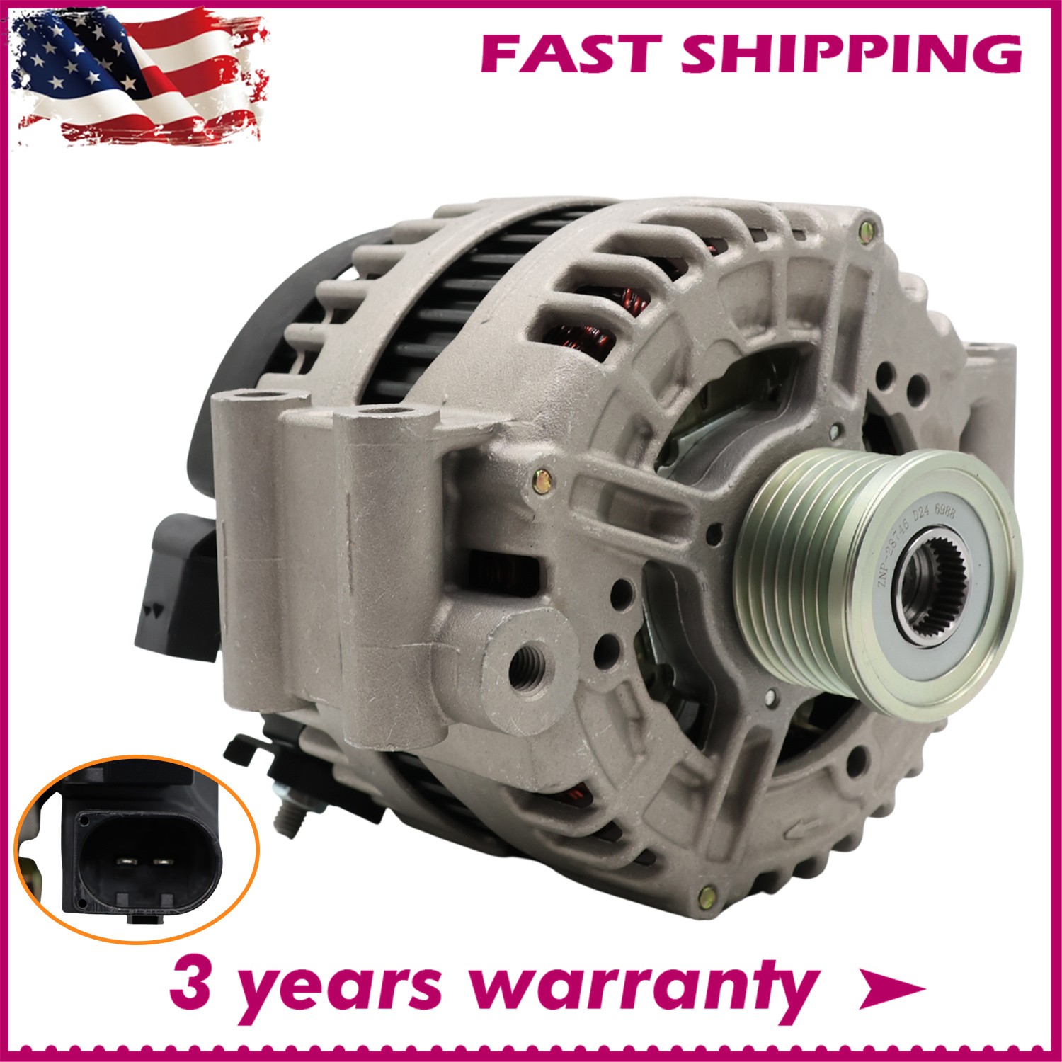 11302 NEW Alternator For BMW 135i 335i 1 5 Series 3.0L N54 2008-2010 12317558219